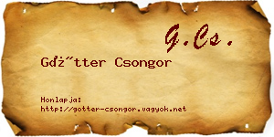 Götter Csongor névjegykártya